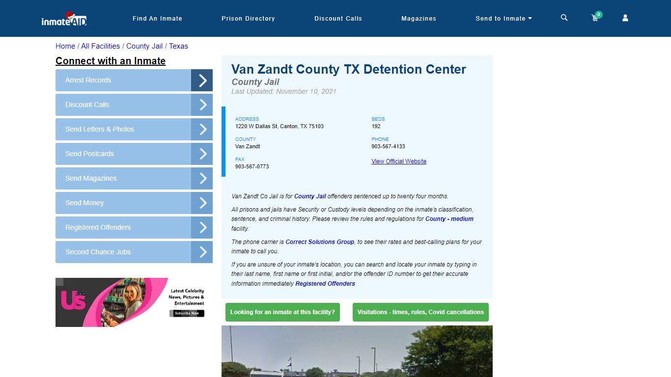 Van Zandt County TX Detention Center - Inmate Locator - Canton, TX